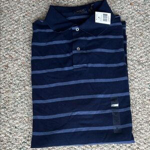 Polo by Ralph Lauren Men's Dark Blue Striped Polo